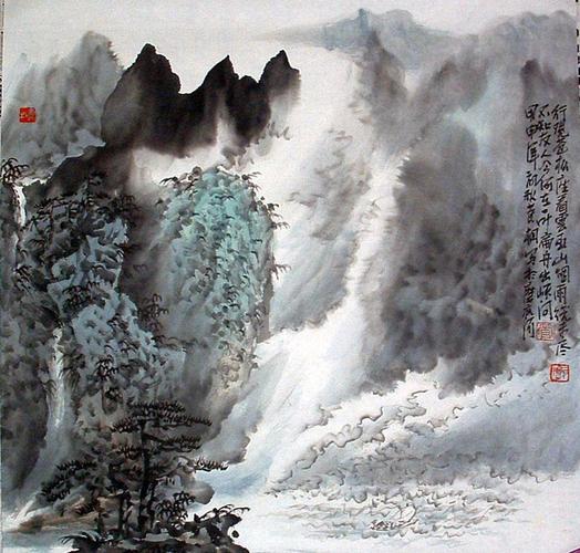 管苠棡山水作品欣赏