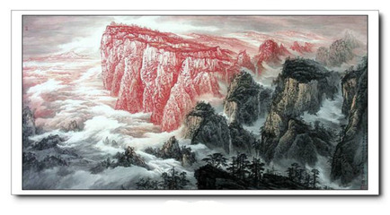 鸣岗画家《笔中用墨 雄秀神奇》